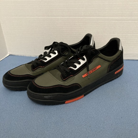 Polo Sport Men's Olive Green & Orange PS 300-SK-L-LTL Low Top Sneakers - SZ 15